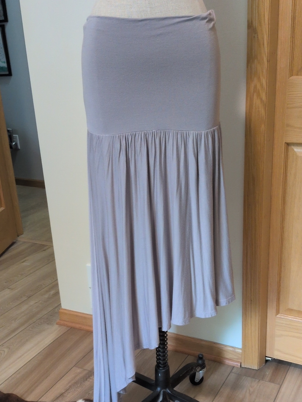 Lg Light Gray Asymmetrical Maxi Skirt Or Dress